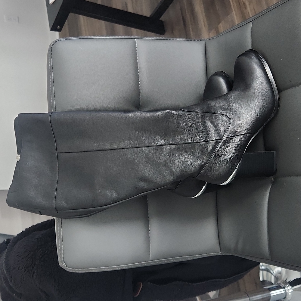 White house black market chunky heel calliste boots.   6.5
